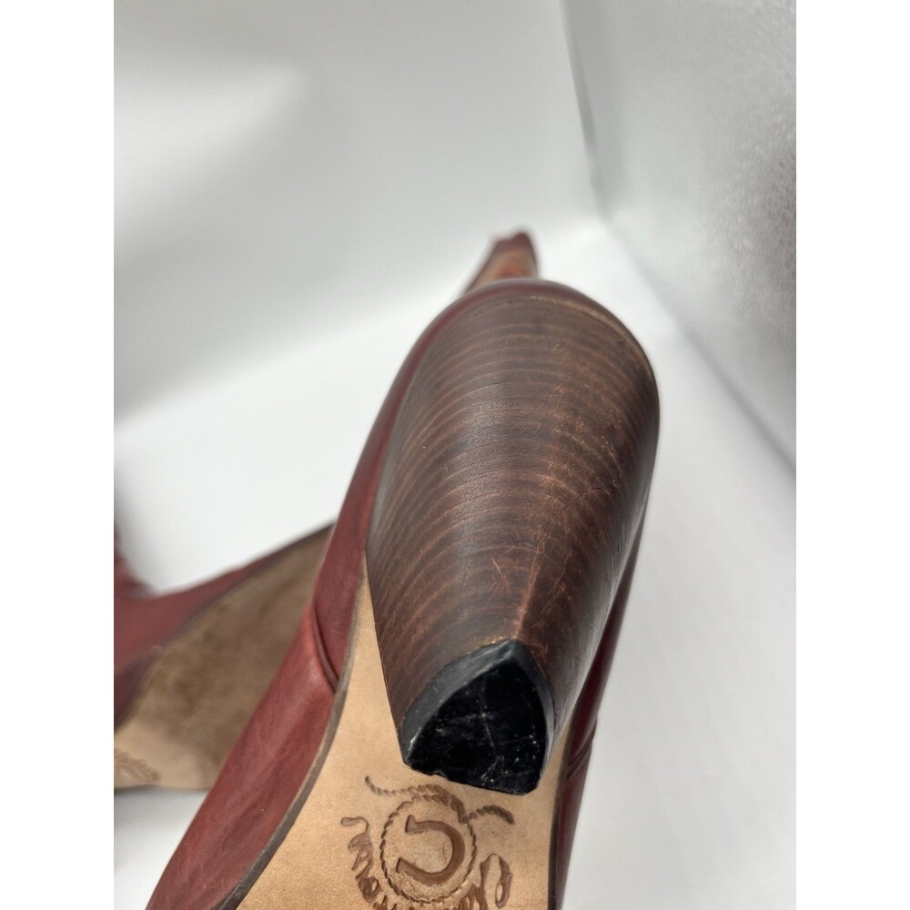 Charlie 1 Horse Lucchese Women's Red Brazilian Leather Western  Size 8  B - Picture 12 of 16